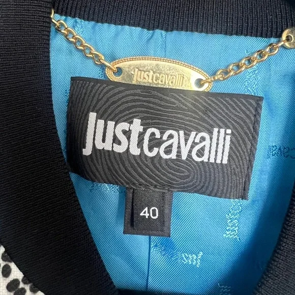 Roberto Cavalli - Just Cavalli "Class" Leaf Print Bomber Size: IT 40(US 4/6) - Picture 5 of 11